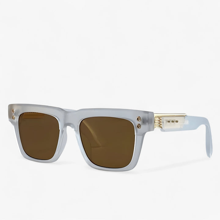 Gepolarizowane okulary przeciwsłoneczne steampunk – Axior-Biały Brąz-Trend Polska