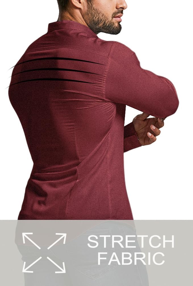 Gładka slim fit koszula męska - David-Czarny-S-Trend Polska