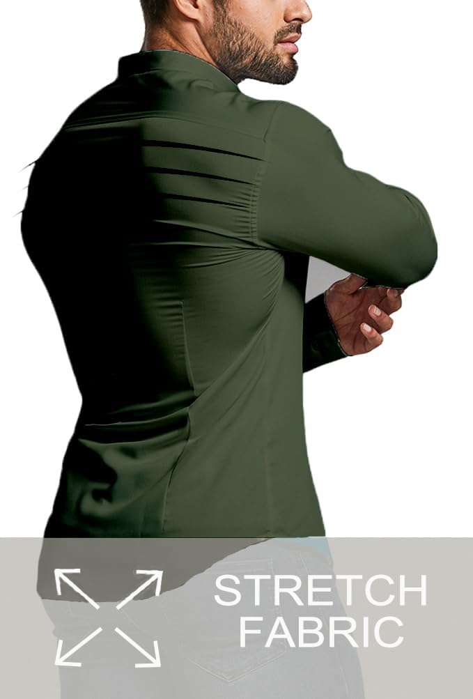 Gładka slim fit koszula męska - David-Czarny-S-Trend Polska