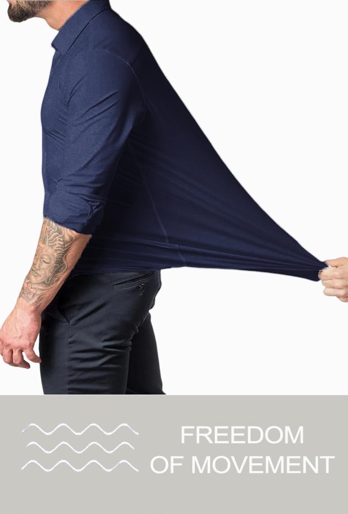 Gładka slim fit koszula męska - David-Czarny-S-Trend Polska