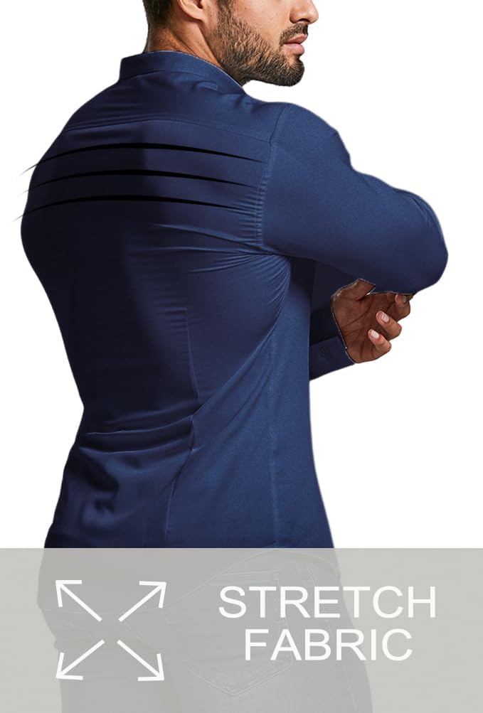 Gładka slim fit koszula męska - David-Czarny-S-Trend Polska