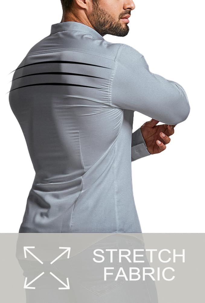 Gładka slim fit koszula męska - David-Czarny-S-Trend Polska