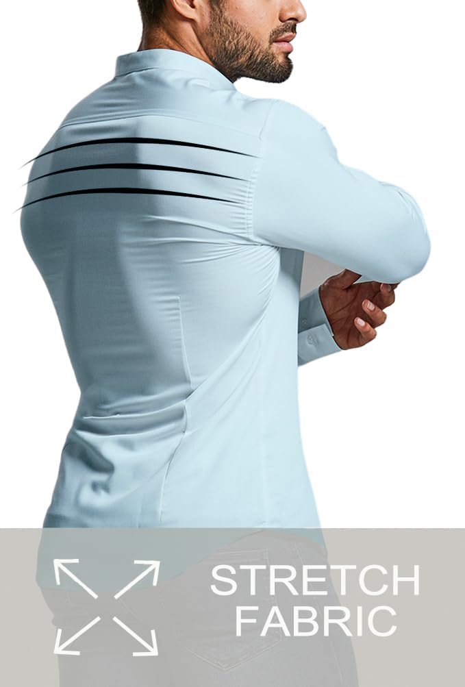 Gładka slim fit koszula męska - David-Czarny-S-Trend Polska