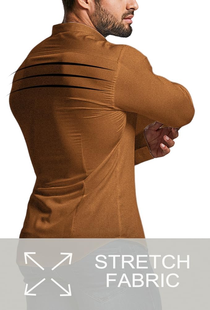 Gładka slim fit koszula męska - David-Czarny-S-Trend Polska