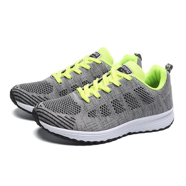 GlideFit Comfort | Casual ortopedyczne buty do biegania dla kobiet-Szary i Zielony-35-Trend Polska