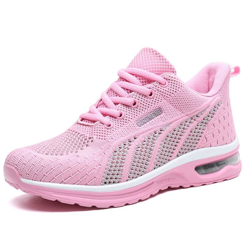 GlideMotion Run | Ergonomiczne Sneakersy z Amortyzowanym Obcasem dla Nieków-Różowy-35-Trend Polska