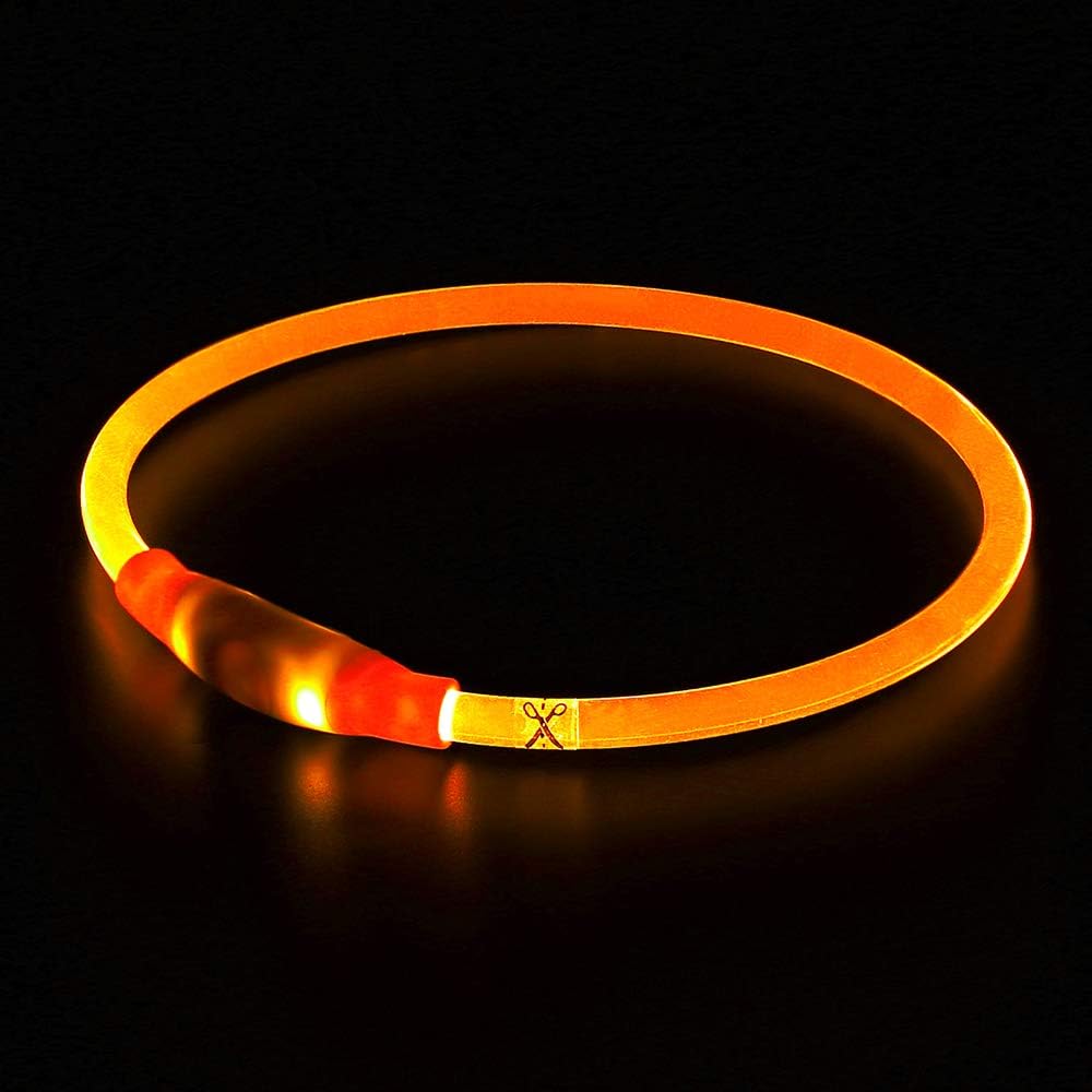 GlowSafe LED Obroża dla psów – Ładowalne światło bezpieczeństwa USB-Różowy-Trend Polska