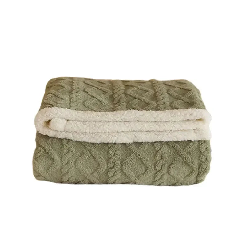 Gruba zimowa wełniana kołdra - WarmWool-Ciemnobrązowy-70x100cm-Trend Polska