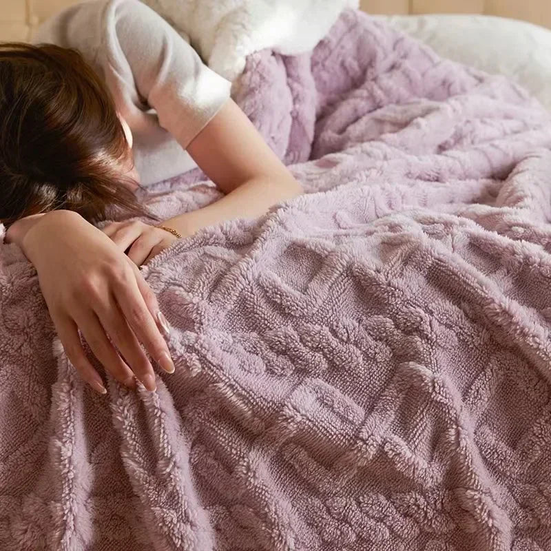 Gruba zimowa wełniana kołdra - WarmWool-Ciemnobrązowy-70x100cm-Trend Polska