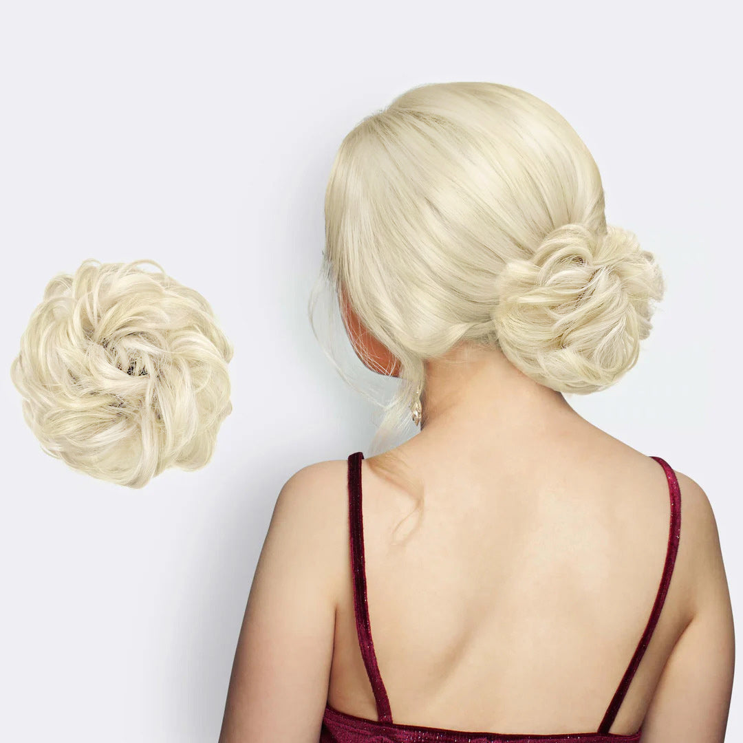 Gumka z doczepianymi włosami – BunPop-Lato Blond-Trend Polska