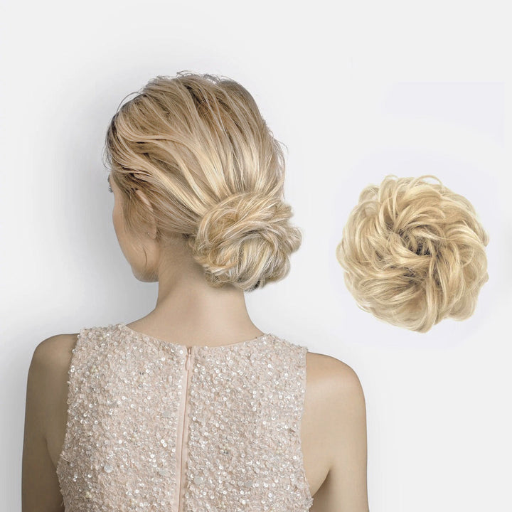 Gumka z doczepianymi włosami – BunPop-Mieszanka Blond-Trend Polska