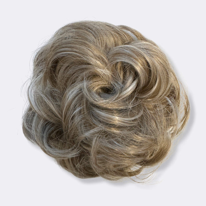 Gumka z doczepianymi włosami – BunPop-Szary Blond-Trend Polska