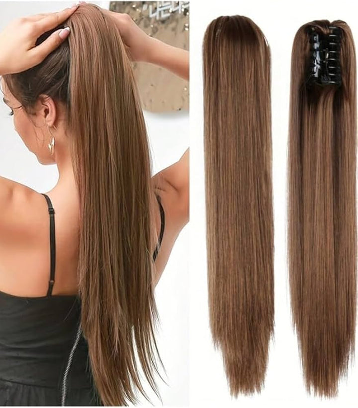 Hairextension Koński ogon 55 cm – Veloura-Brązowy-Styl-Trend Polska