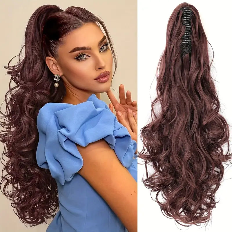 Hairextension Koński ogon 55 cm – Veloura-Blond-Falujący-Trend Polska