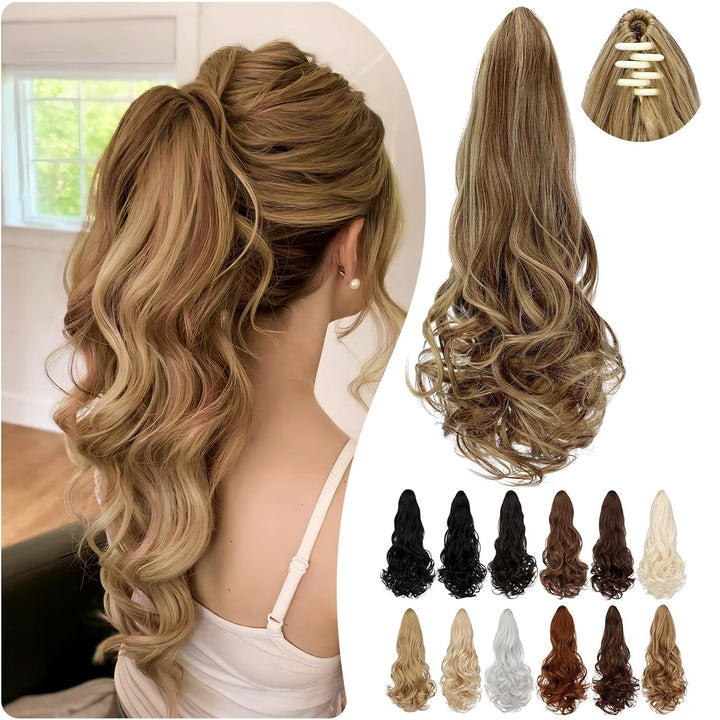 Hairextension Koński ogon 55 cm – Veloura-Blond-Falujący-Trend Polska