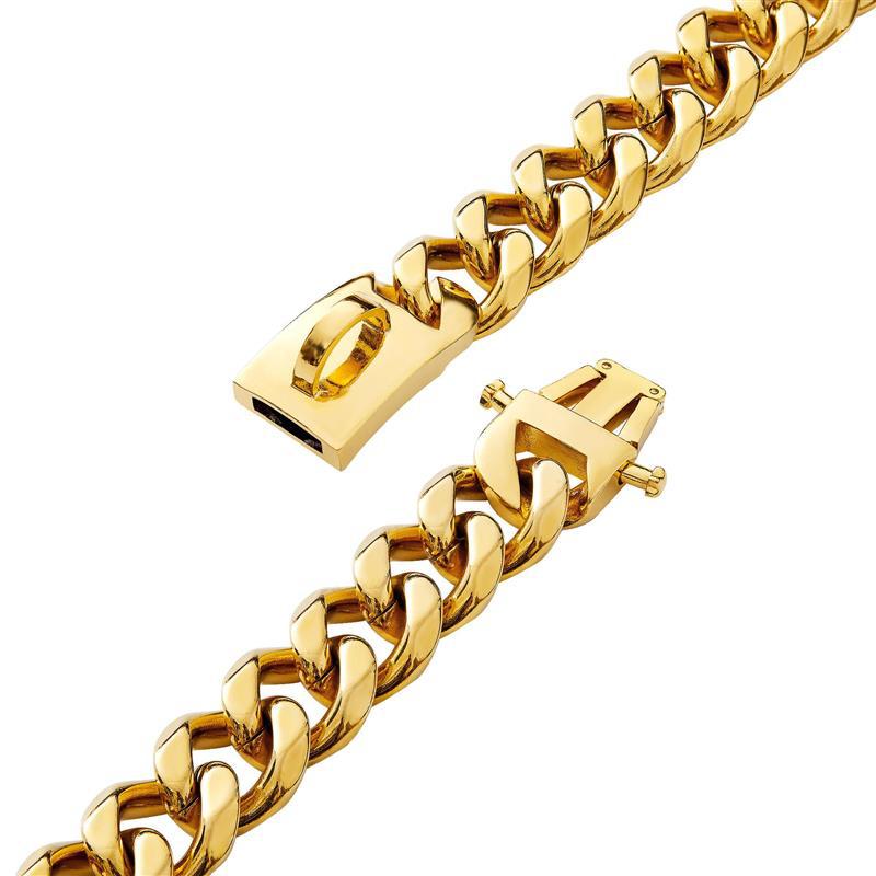 Halsband dla psa - TitanSteel-Złoto-45CM-Trend Polska