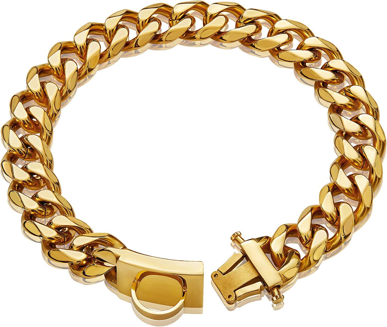 Halsband dla psa - TitanSteel-Złoto-45CM-Trend Polska
