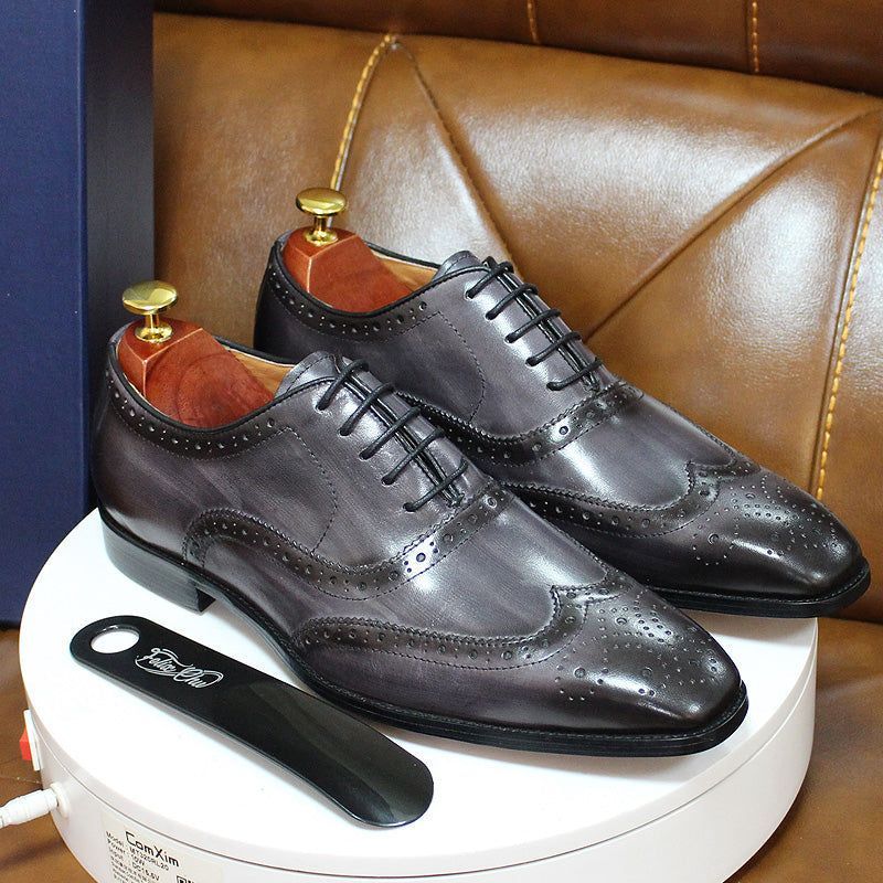 Ręcznie wykonane męskie buty oxford z skóry – Valentin