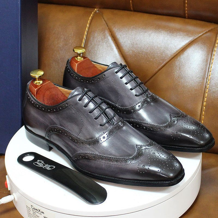 Ręcznie wykonane męskie buty oxford z skóry – Valentin