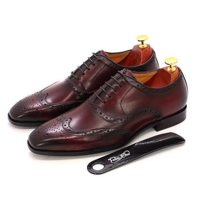Ręcznie wykonane męskie buty oxford z skóry – Valentin