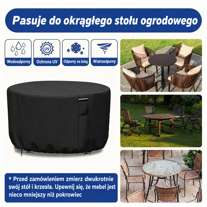 Heavy-Duty Round Patio Furniture Cover with Air Vent 1