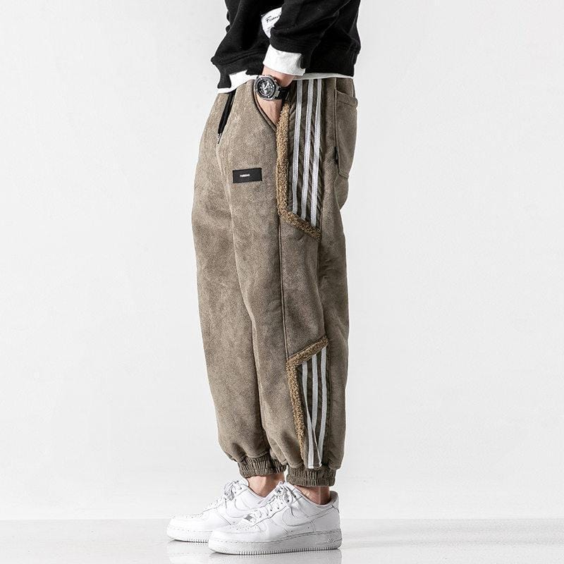 Hiphop Casual Harem Spodnie Dresowe - Street Pulse-Brązowy-XS-Trend Polska