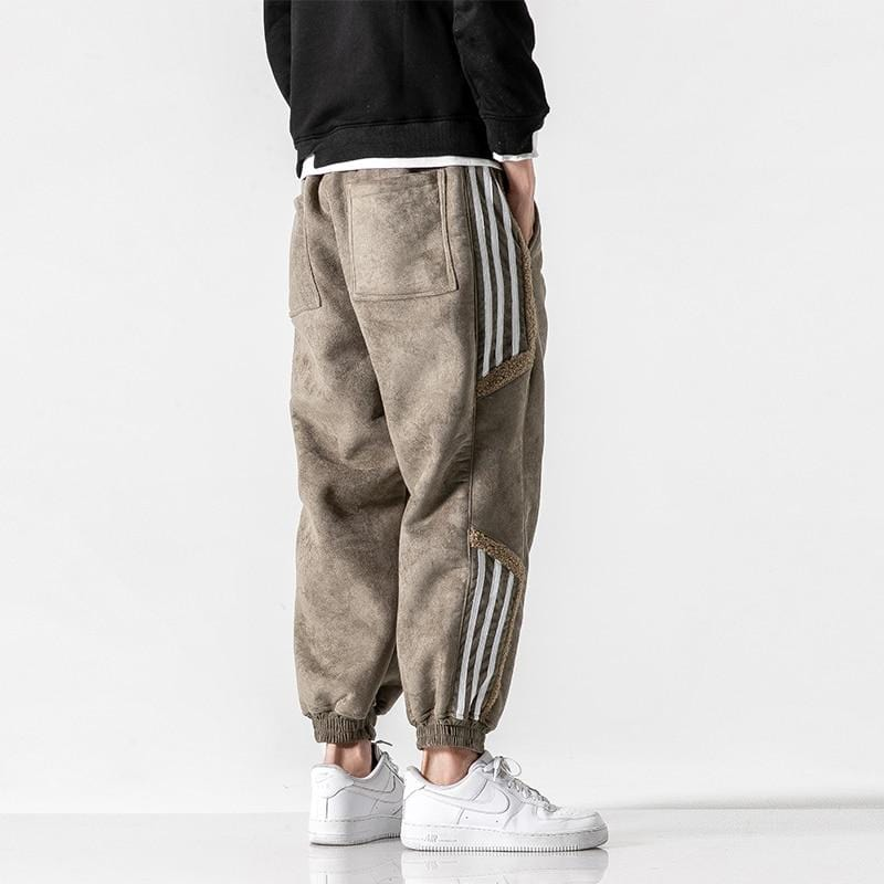 Hiphop Casual Harem Spodnie Dresowe - Street Pulse-Brązowy-XS-Trend Polska