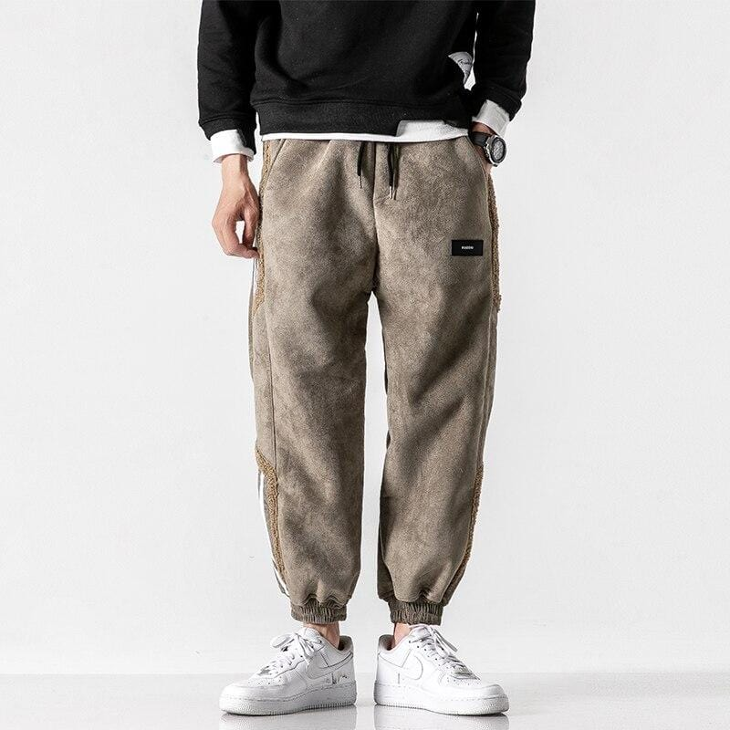 Hiphop Casual Harem Spodnie Dresowe - Street Pulse-Brązowy-XS-Trend Polska