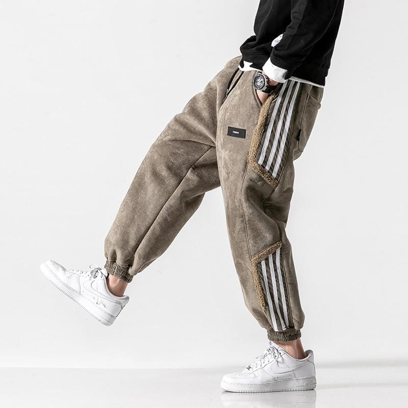 Hiphop Casual Harem Spodnie Dresowe - Street Pulse-Brązowy-XS-Trend Polska