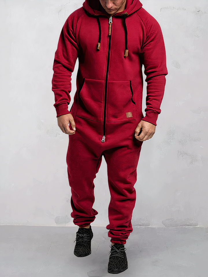 Hoodie dres dla mężczyzn - EliteTrack-Czerwony-S-Trend Polska