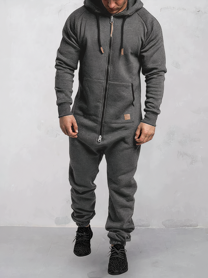 Hoodie dres dla mężczyzn - EliteTrack-Szary-S-Trend Polska