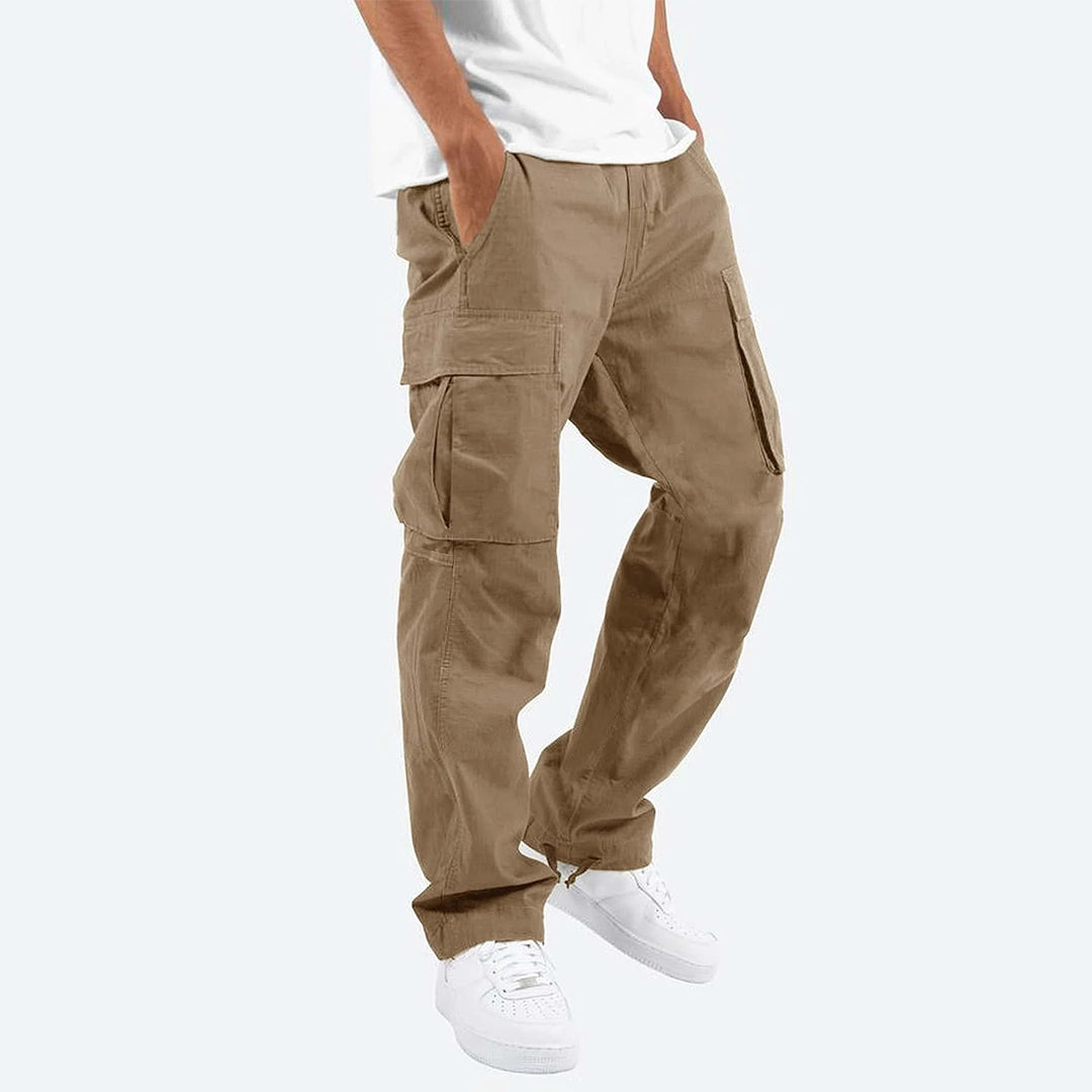 Howard - Casual Spodnie Cargo dla Mężczyzn-Khaki-S-Trend Polska