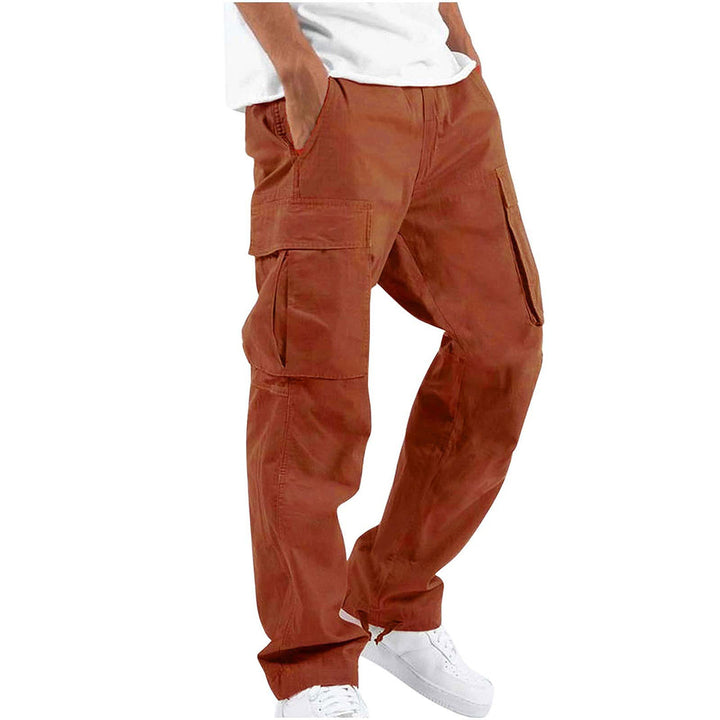 Howard - Casual Spodnie Cargo dla Mężczyzn-Pomarańczowy-S-Trend Polska