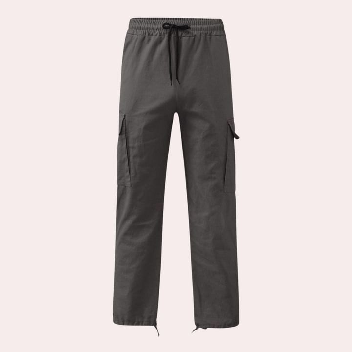 Howard - Casual Spodnie Cargo dla Mężczyzn-Szary-S-Trend Polska