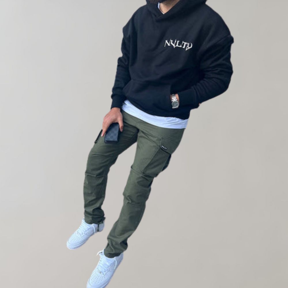 Howard - Casual Spodnie Cargo dla Mężczyzn-Szary-S-Trend Polska