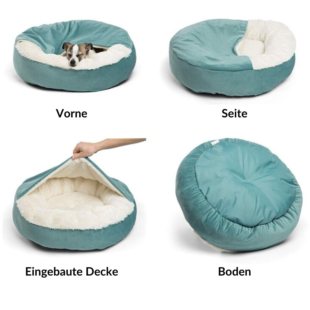 Hunden Przytulna Jaskinia - SnuggleNest-Szary-S (50cm)-Trend Polska