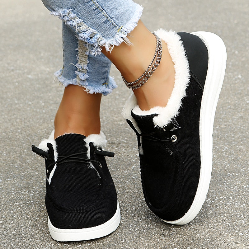 Damskie buty zimowe Slip-On z futerkiem - Maren