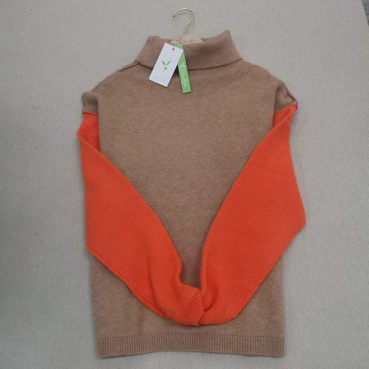 Imponujący sweter kolorblock - AutumnVibe-S (36/38)-Trend Polska