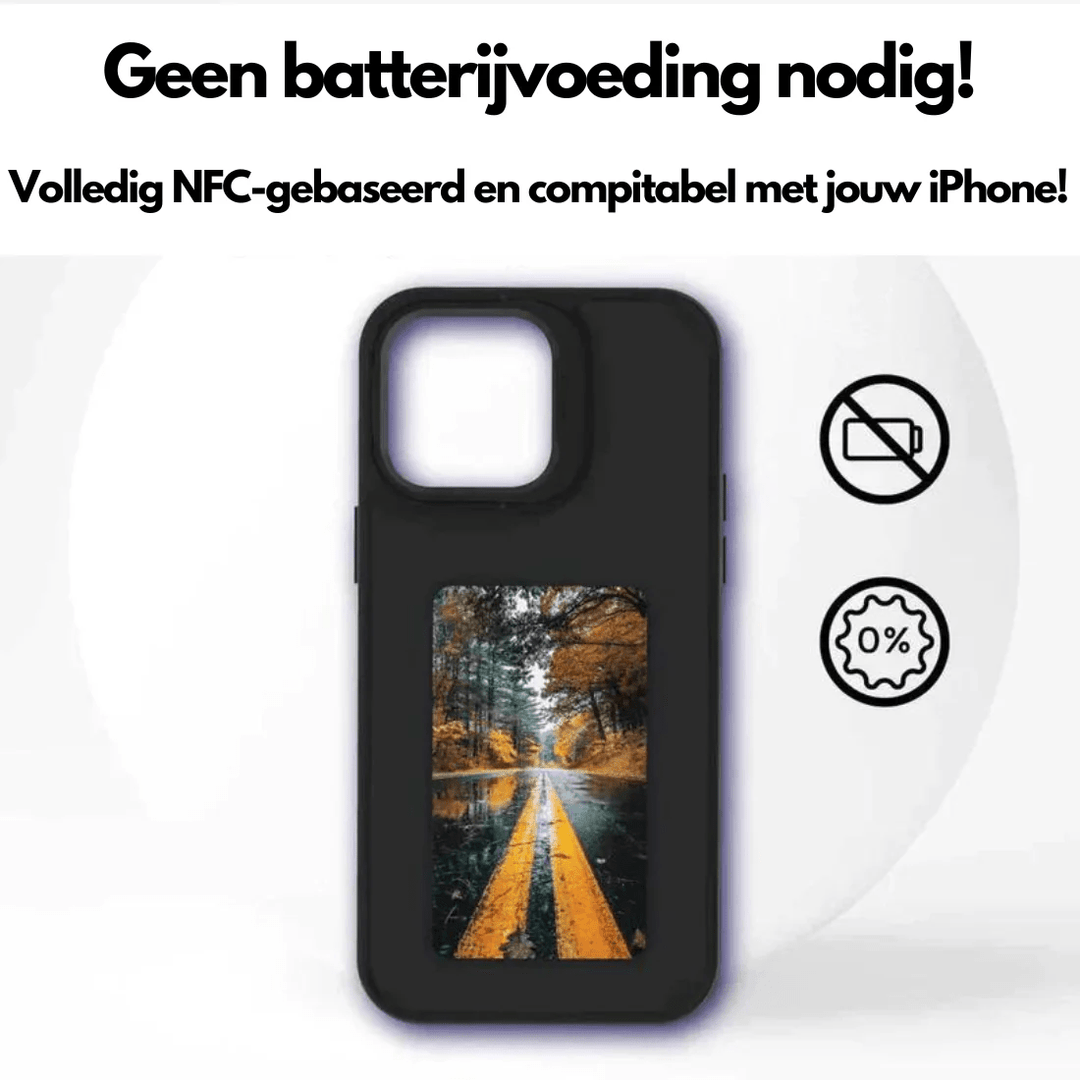 Interaktywna foto etui na iPhone - PixelShell-Czarny-iPhone 15-Trend Polska