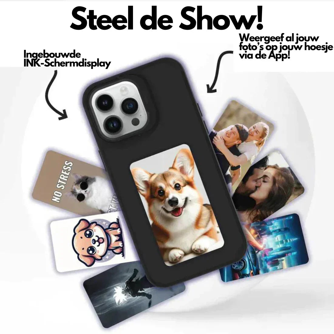 Interaktywna foto etui na iPhone - PixelShell-Czarny-iPhone 15-Trend Polska