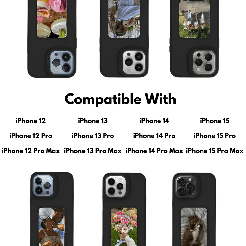 Interaktywna foto etui na iPhone - PixelShell-Czarny-iPhone 15-Trend Polska