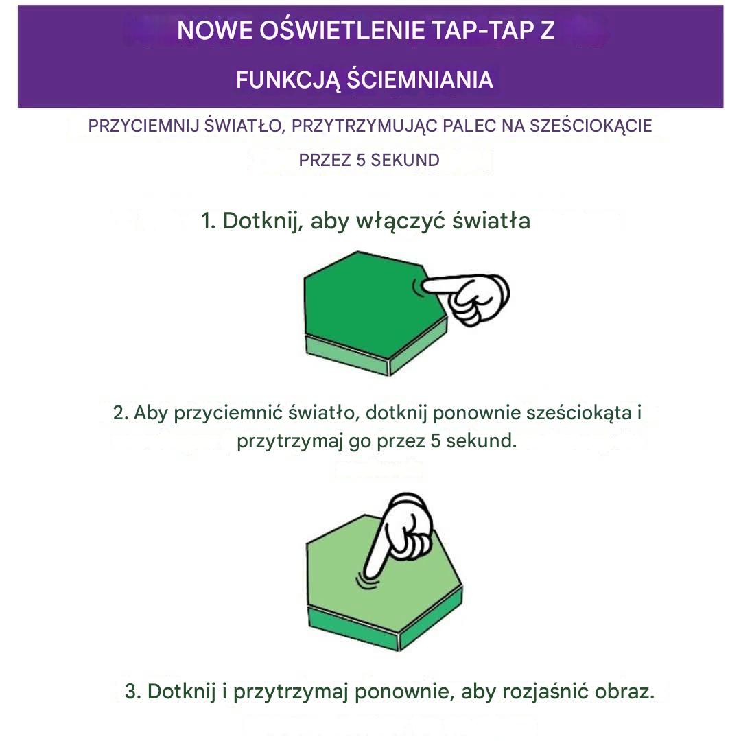 Interaktywne sześciokątne oświetlenie - GlowHex-3 Płytki-Trend Polska