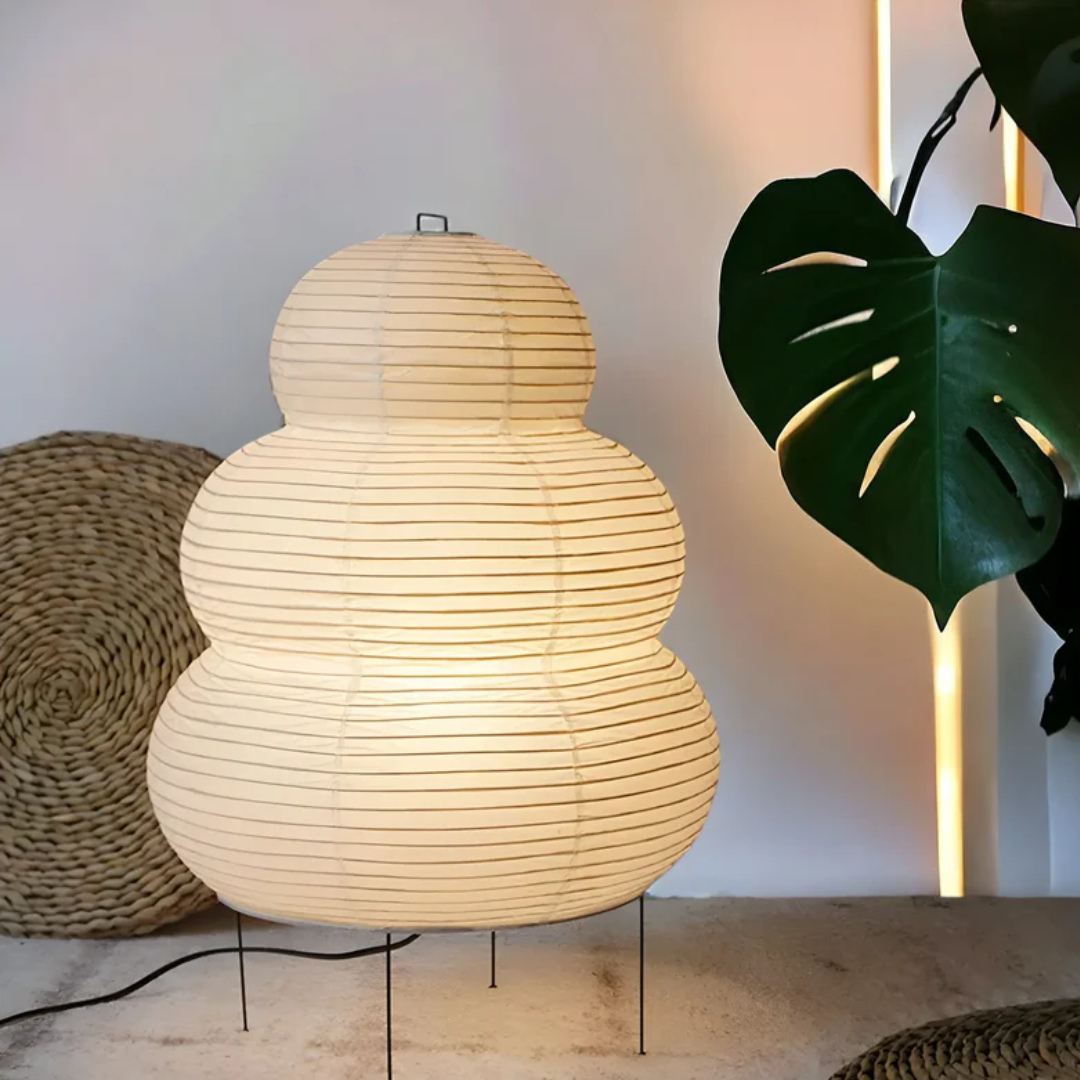 Japońska lampa podłogowa Wabi-Sabi - SereneAura-Trend Polska
