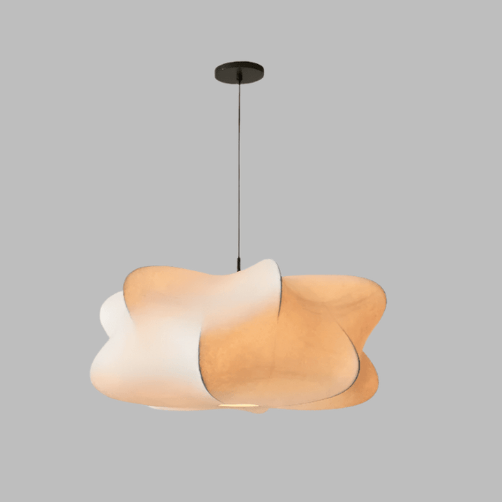 Japońska Lampa Wisząca w Stylu Wabi Sabi - Sana-Białe światło-50 cm x 25 cm-Trend Polska
