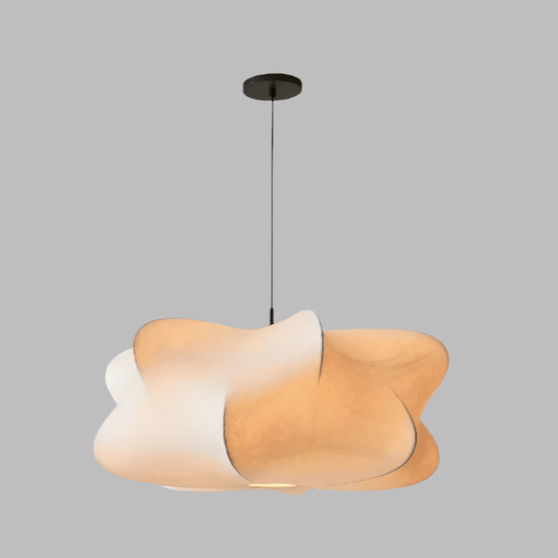 Japońska Lampa Wisząca w Stylu Wabi Sabi - Sana-Białe światło-60cm x 35cm-Trend Polska