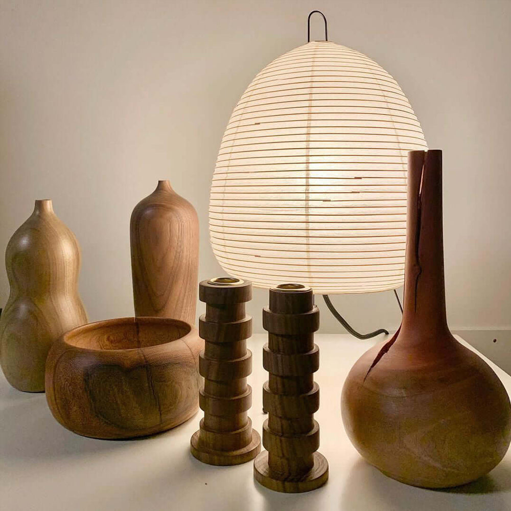Japońska papierowa lampka stołowa - Yumi-28cm x 47cm-Trend Polska