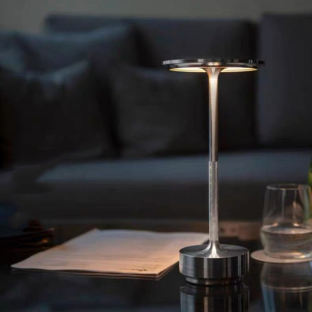 Japoński Styl LED Lampka Stołowa - ZenLight-Srebrny-Styl A-Trend Polska