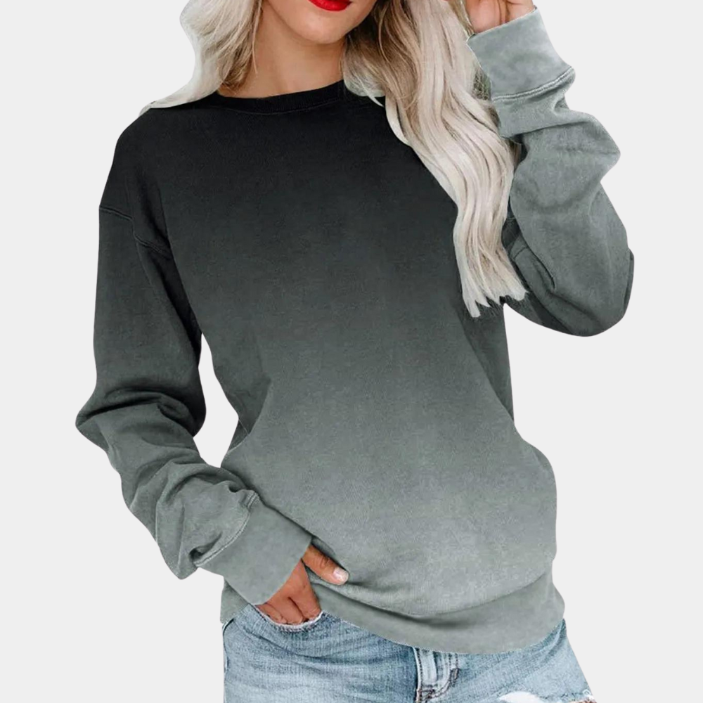 Jarra - Modny sweter w gradient dla kobiet-Szary-XS-Trend Polska