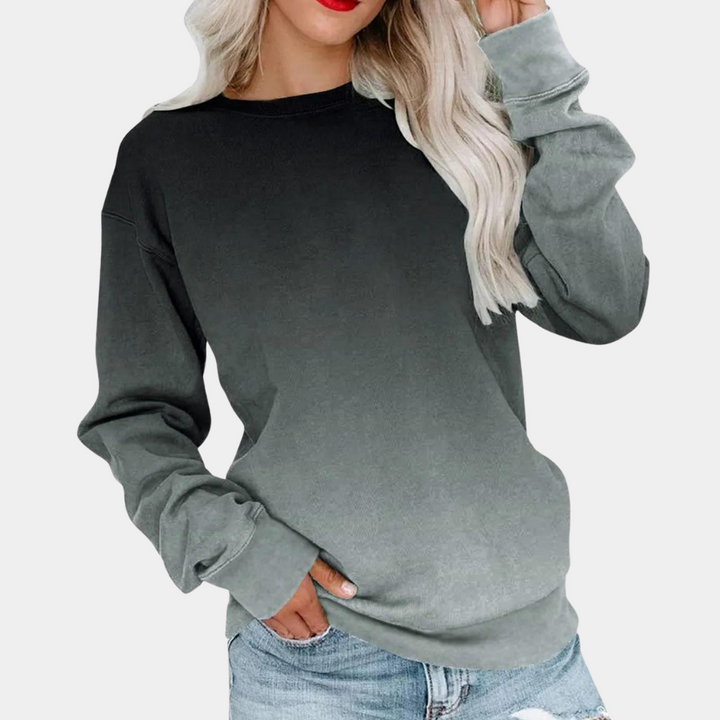 Jarra - Modny sweter w gradient dla kobiet-Szary-XS-Trend Polska