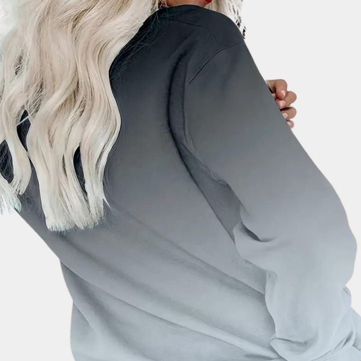 Jarra - Modny sweter w gradient dla kobiet-Szary-XS-Trend Polska